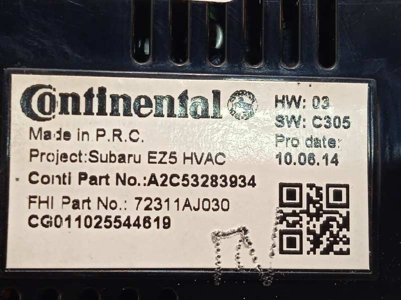 Recambio de mando climatizador para subaru legacy kombi/outback b14 outback limited referencia OEM IAM 72311AJ030  A2C53283934