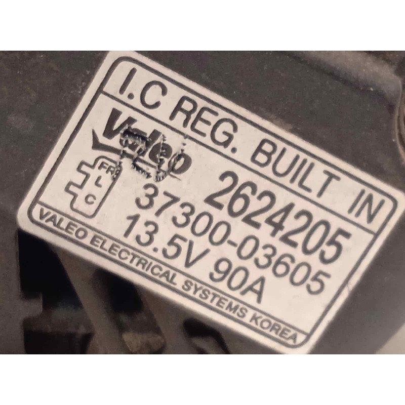 Recambio de alternador para kia rio drive referencia OEM IAM 3730003605  2624205