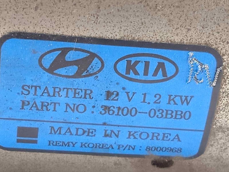 Recambio de motor arranque para kia rio drive referencia OEM IAM 3610003BB0  