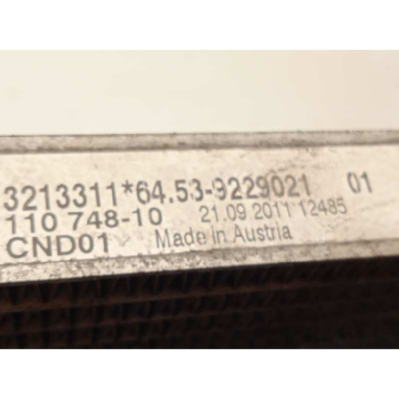 Recambio de condensador / radiador aire acondicionado para bmw serie 3 touring (e91) 318d referencia OEM IAM 64539229021  
