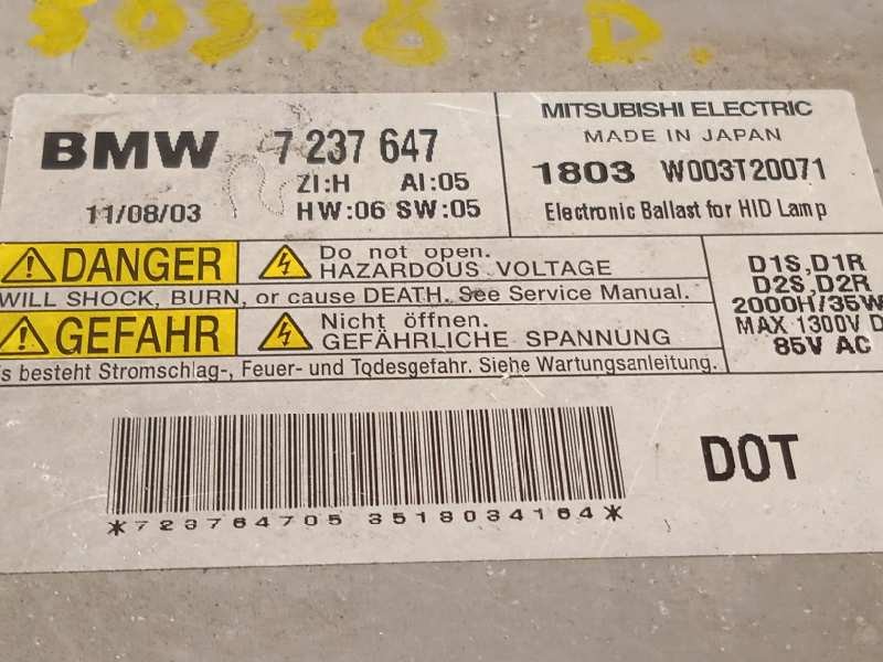 Recambio de centralita faros xenon para bmw serie 3 touring (e91) 318d referencia OEM IAM 7237647 63117237647 W003T20071