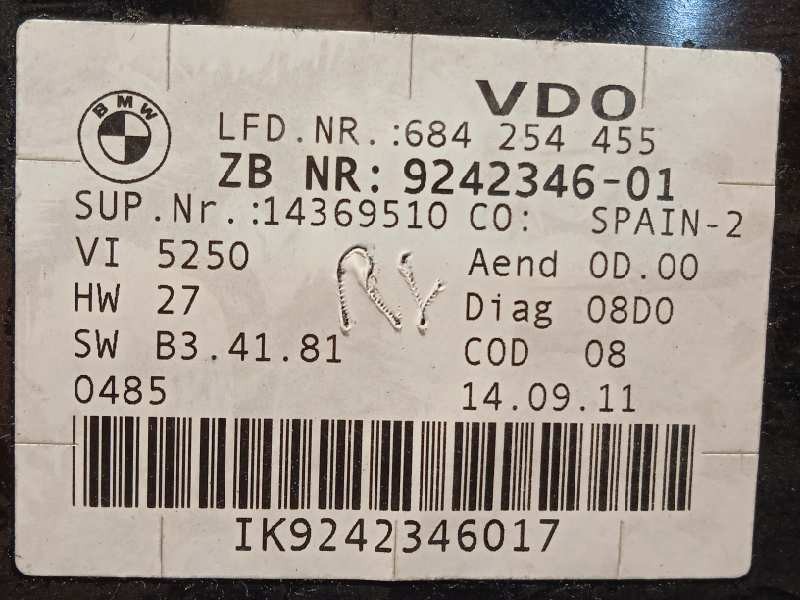 Recambio de cuadro instrumentos para bmw serie 3 touring (e91) 318d referencia OEM IAM 9242346 62109316127 62109242346