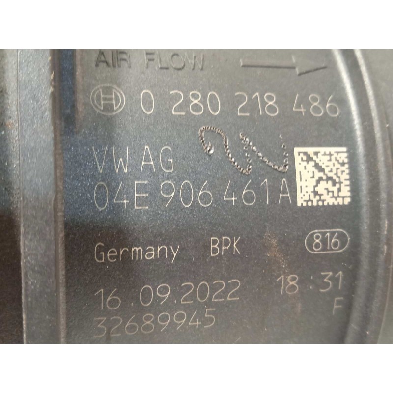 Recambio de caudalimetro para volkswagen t6.1 caravelle (sh) 2.0 tdi referencia OEM IAM 04E906461A  0280218486