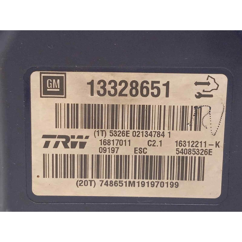 Recambio de abs para opel insignia berlina sport referencia OEM IAM 13328651 16312211K 16817011