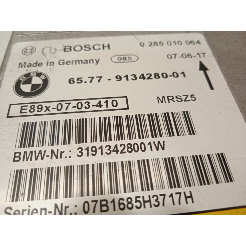 Recambio de centralita airbag para bmw serie 1 berlina (e81/e87) 120d referencia OEM IAM 65779134280  0285010064