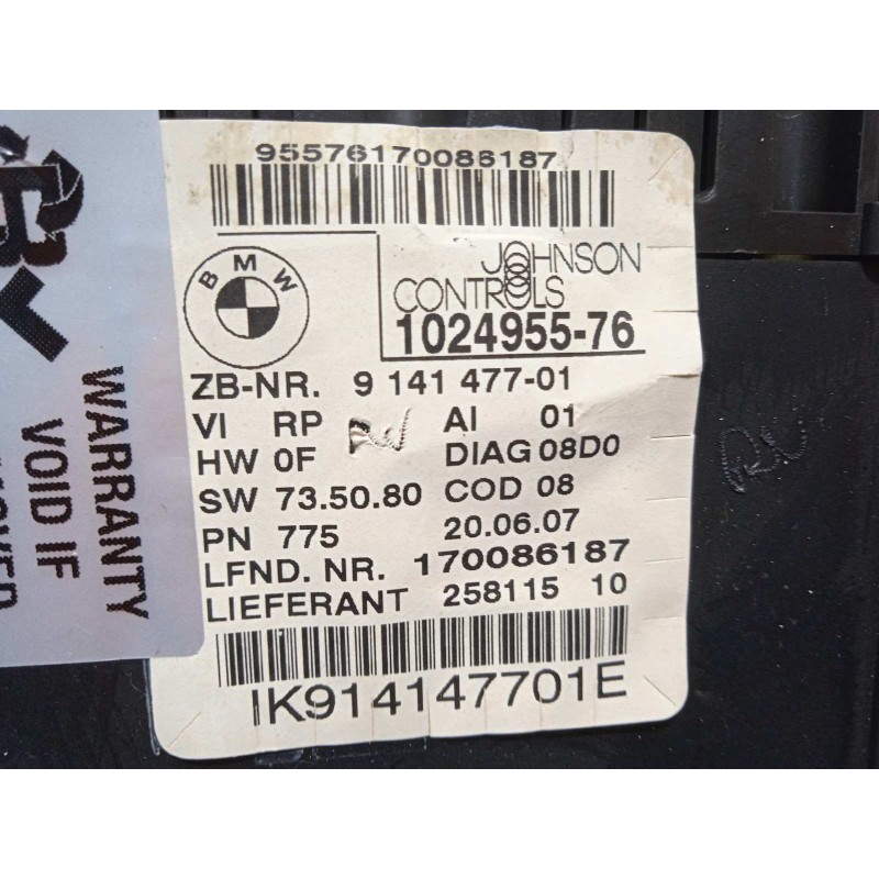 Recambio de cuadro instrumentos para bmw serie 1 berlina (e81/e87) 120d referencia OEM IAM 9141477  