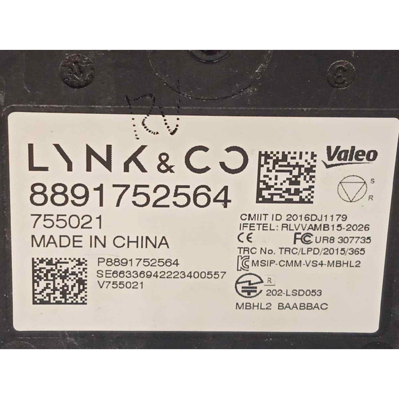 Recambio de sensor para lynk&co lynk & co 01 1.5 phev referencia OEM IAM 8891752564  