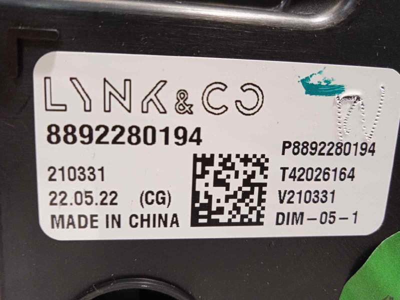 Recambio de cuadro instrumentos para lynk&co lynk & co 01 1.5 phev referencia OEM IAM 8892280194  P8892280194