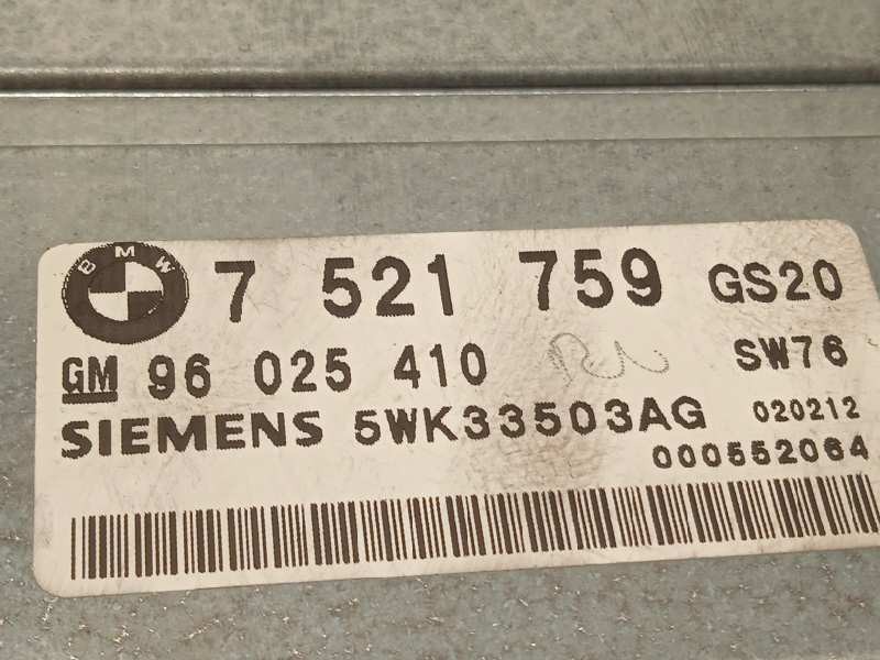 Recambio de centralita cambio automatico para bmw x5 (e53) 3.0d referencia OEM IAM 7521759 5WK33503AG 96025410