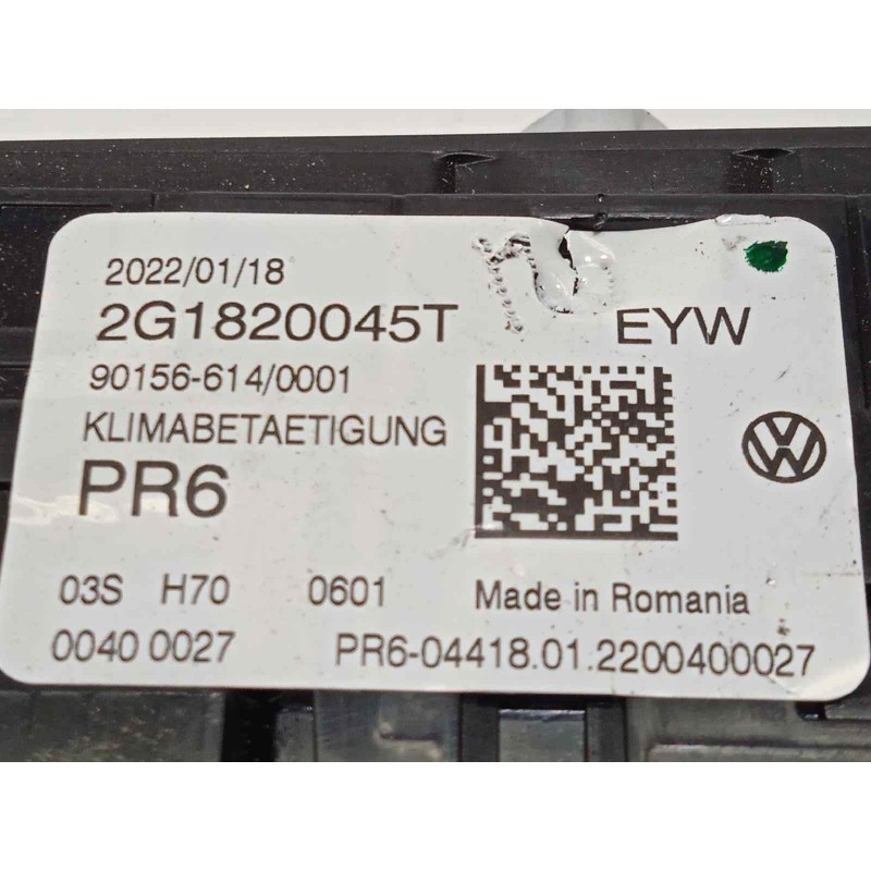 Recambio de mando calefaccion / aire acondicionado para volkswagen polo 1.0 tsi referencia OEM IAM 2G1820045T  2G1820045TEYW
