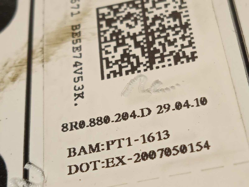 Recambio de airbag delantero derecho para audi q5 (8r) 2.0 16v tfsi referencia OEM IAM 8R0880204D  