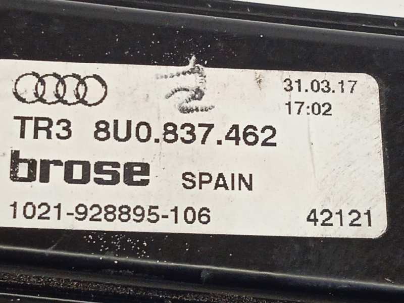 Recambio de elevalunas delantero derecho para audi q3 (8ug) attraction referencia OEM IAM 8U0837462  8K0959802B