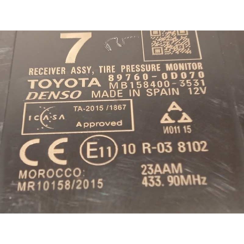 Recambio de modulo electronico para toyota yaris hybrid active referencia OEM IAM 897600D070  