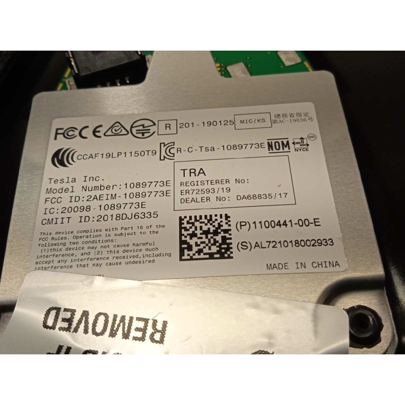 Recambio de embellecedor para tesla model 3 referencia OEM IAM 110925500I  