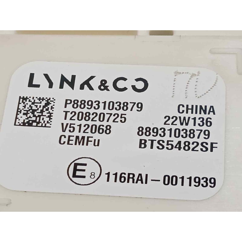 Recambio de centralita confort para lynk&co lynk & co 01 1.5 phev referencia OEM IAM 8893103879  P8893103879