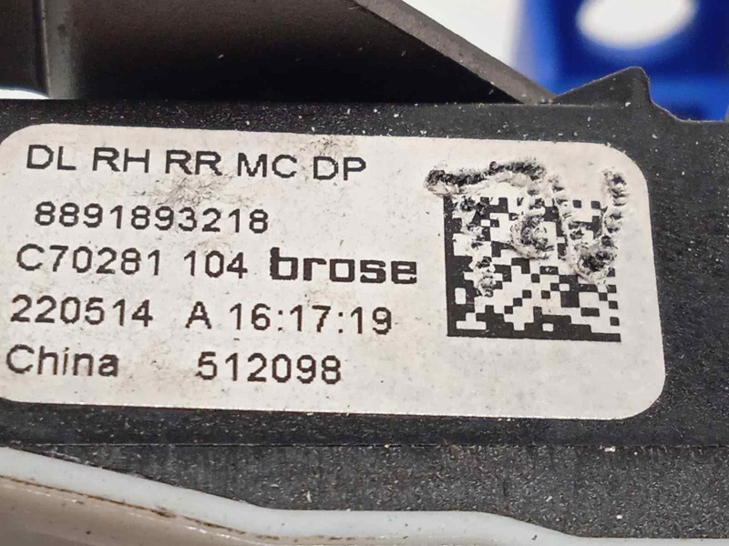 Recambio de cerradura puerta trasera derecha para lynk&co lynk & co 01 1.5 phev referencia OEM IAM 8891893218  