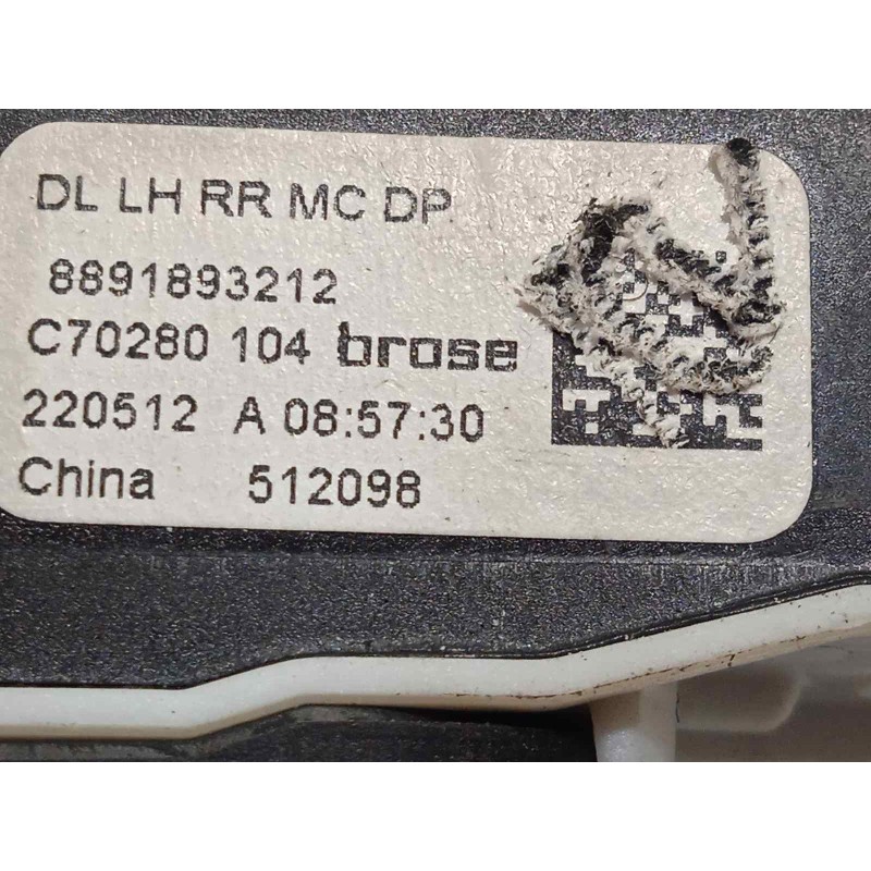 Recambio de cerradura puerta trasera izquierda para lynk&co lynk & co 01 1.5 phev referencia OEM IAM 8891893212  