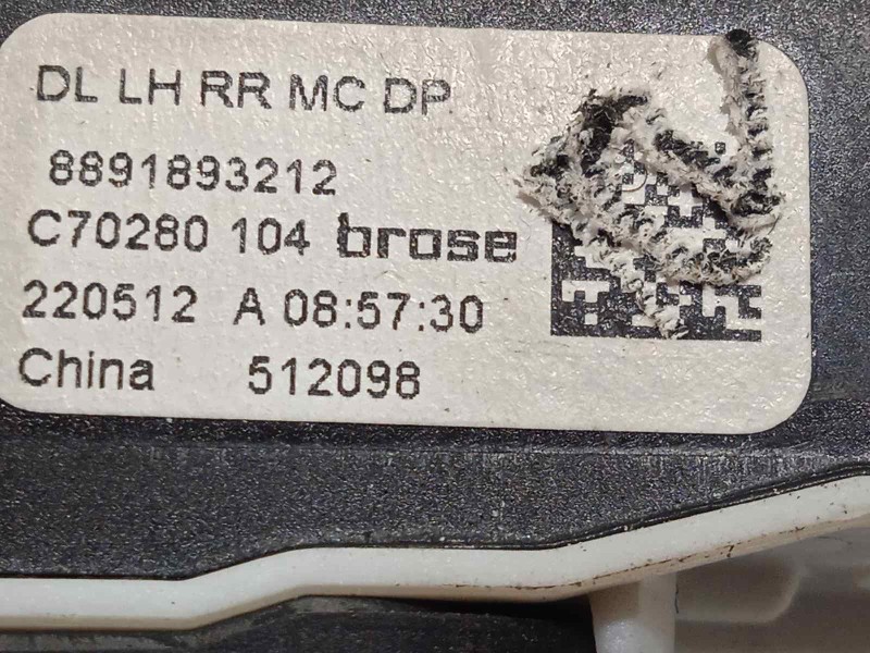 Recambio de cerradura puerta trasera izquierda para lynk&co lynk & co 01 1.5 phev referencia OEM IAM 8891893212  