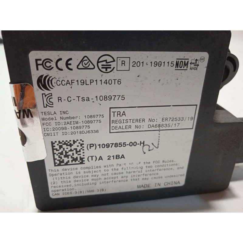 Recambio de modulo electronico para tesla model 3 referencia OEM IAM 109785500H  