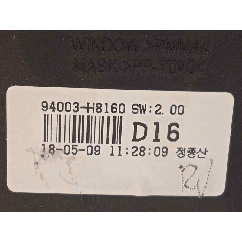 Recambio de cuadro instrumentos para kia rio (yb) 1.2 cat referencia OEM IAM 94003H8160  