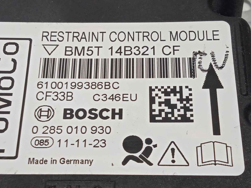 Recambio de centralita airbag para ford focus lim. (cb8) trend referencia OEM IAM BM5T14B321CF  0285010930