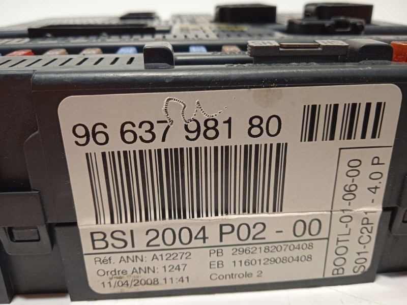 Recambio de caja reles / fusibles para peugeot 308 sw sport referencia OEM IAM 9663798180  6580RK