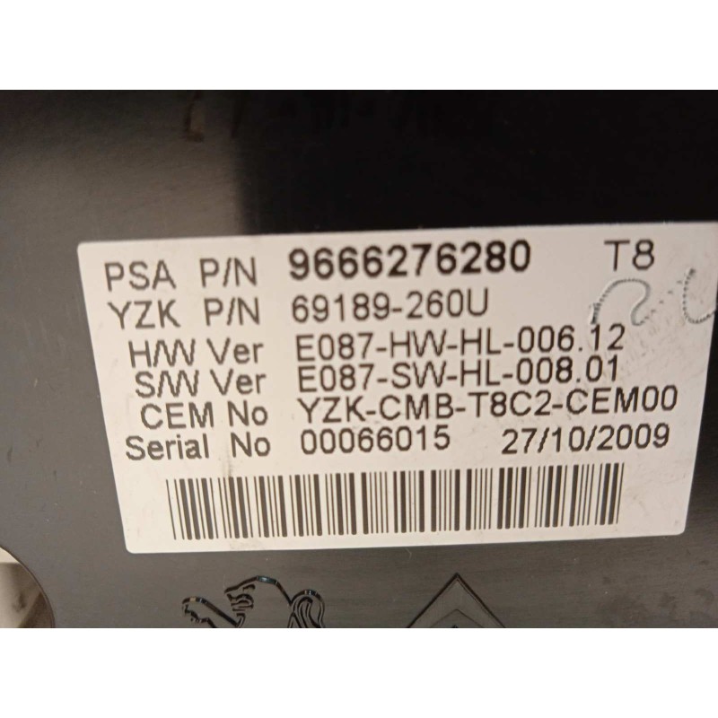 Recambio de cuadro instrumentos para peugeot 5008 sport pack referencia OEM IAM 9666276280  9666247580