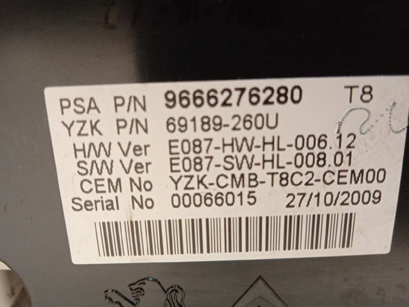Recambio de cuadro instrumentos para peugeot 5008 sport pack referencia OEM IAM 9666276280  9666247580