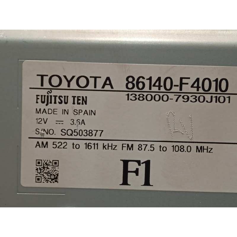Recambio de pantalla multifuncion para toyota c-hr hybrid advance referencia OEM IAM 86140F4010  