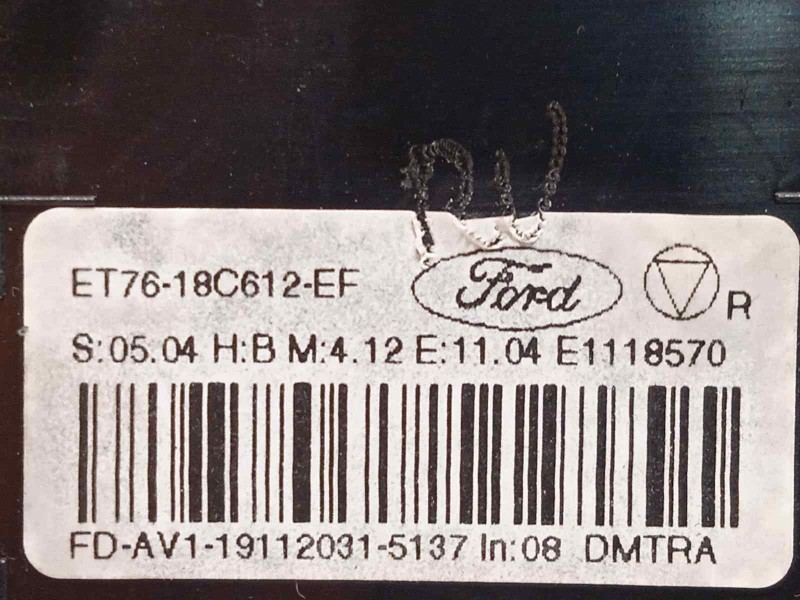 Recambio de mando climatizador para ford transit courier trend referencia OEM IAM ET7618C612EF  