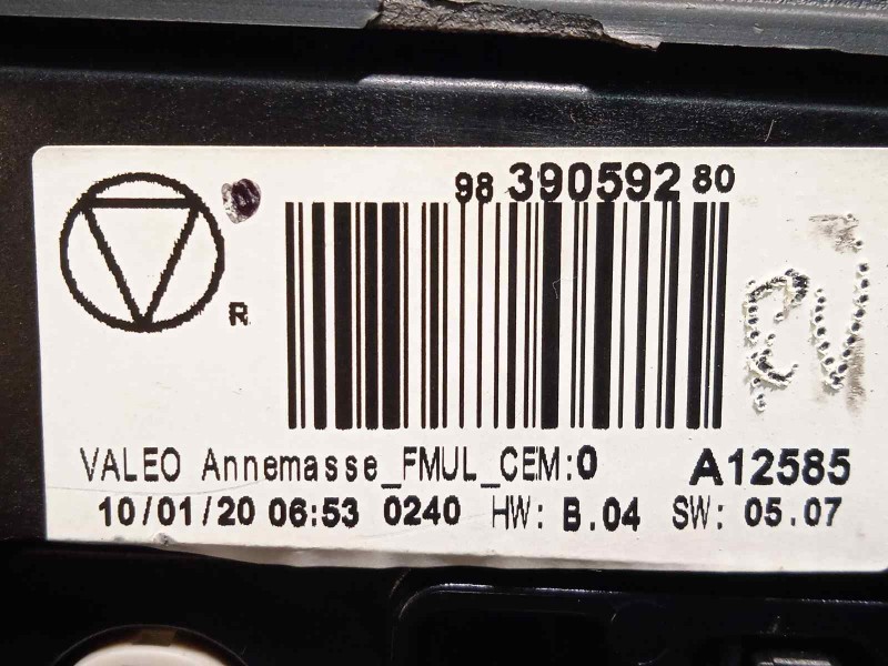 Recambio de pantalla multifuncion para citroën c4 cactus c-series referencia OEM IAM 9836623980  9839059280