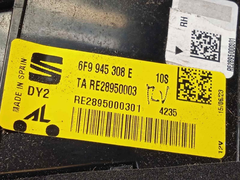 Recambio de piloto trasero derecho interior para seat arona fr referencia OEM IAM 6F9945308E  