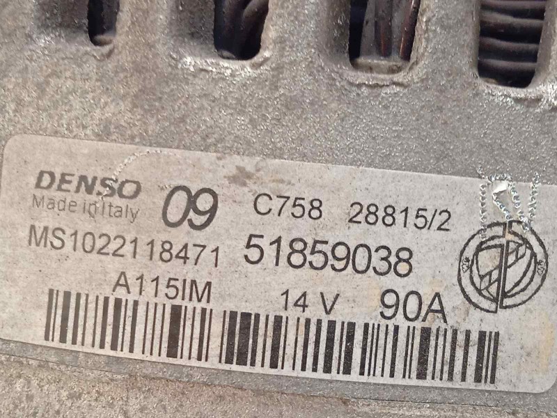 Recambio de alternador para fiat 500 1.2 referencia OEM IAM 51859038  MS1022118471