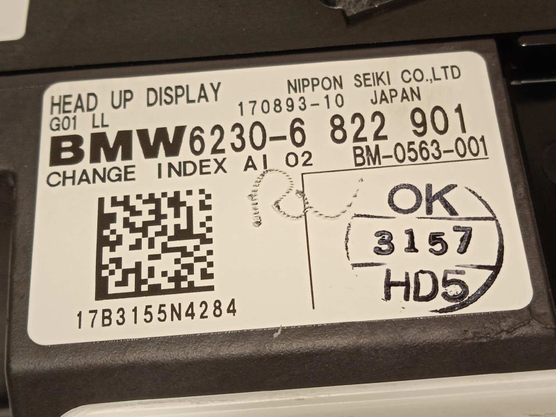 Recambio de pantalla multifuncion para bmw serie x3 (g01) m40i referencia OEM IAM 62306822901  