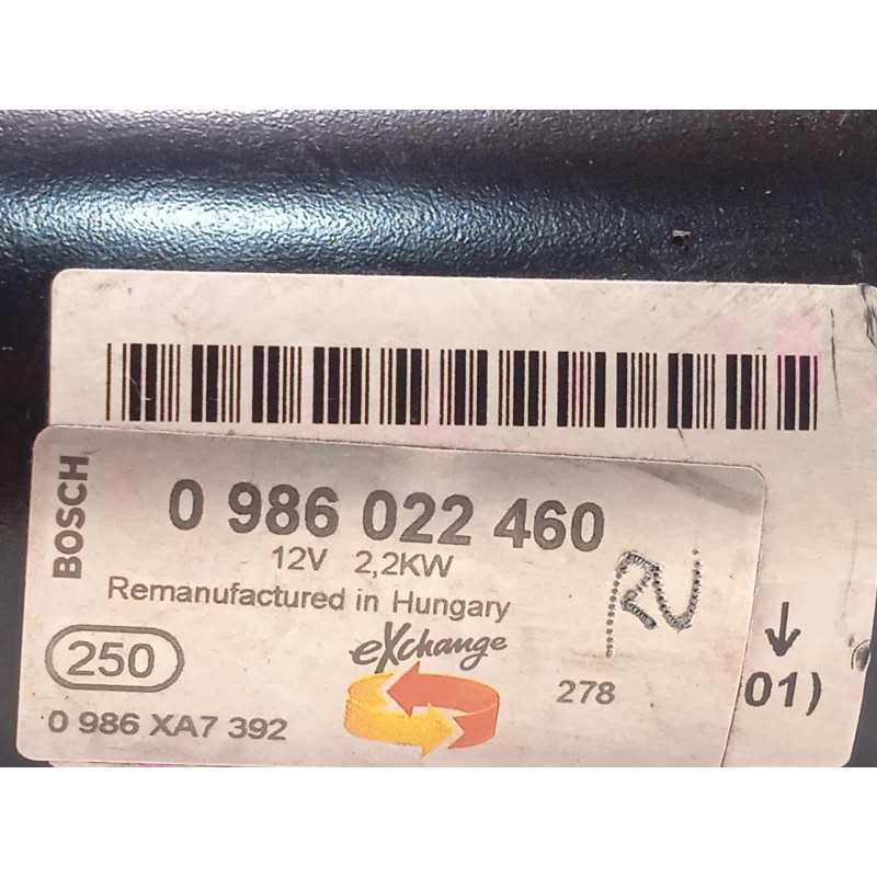 Recambio de motor arranque para volkswagen touareg (7la) tdi r5 referencia OEM IAM 0986022460  
