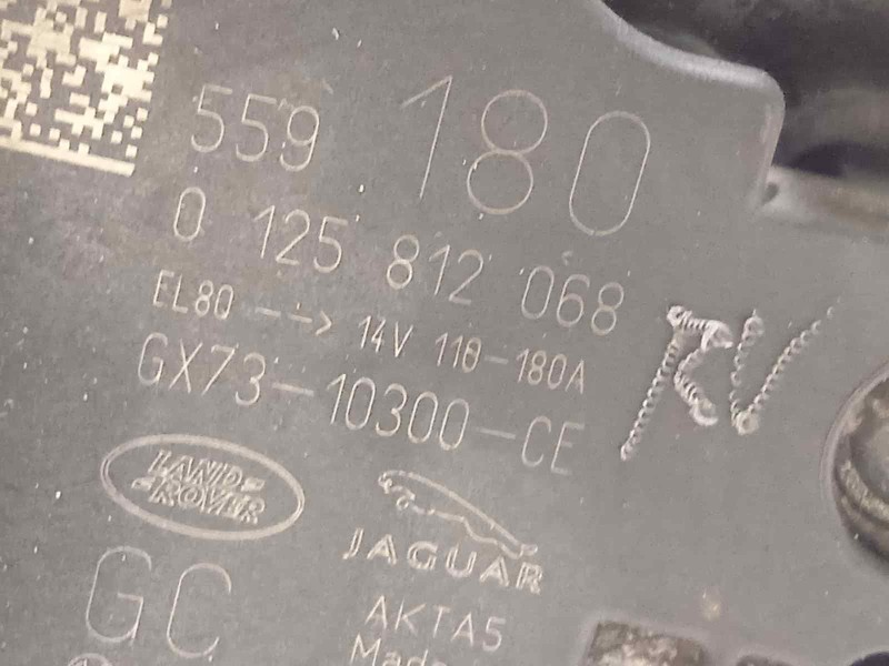 Recambio de alternador para land rover evoque 2.0 td4 cat referencia OEM IAM GX7310300CE LR079255 0125812068