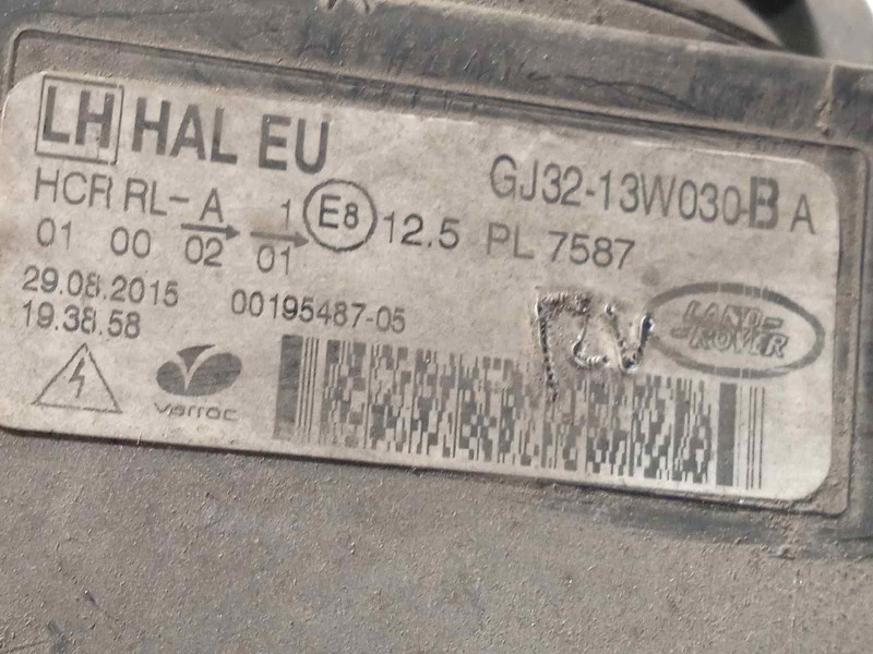Recambio de faro izquierdo para land rover evoque 2.0 td4 cat referencia OEM IAM GJ3213W030BA LR087246 LR072626