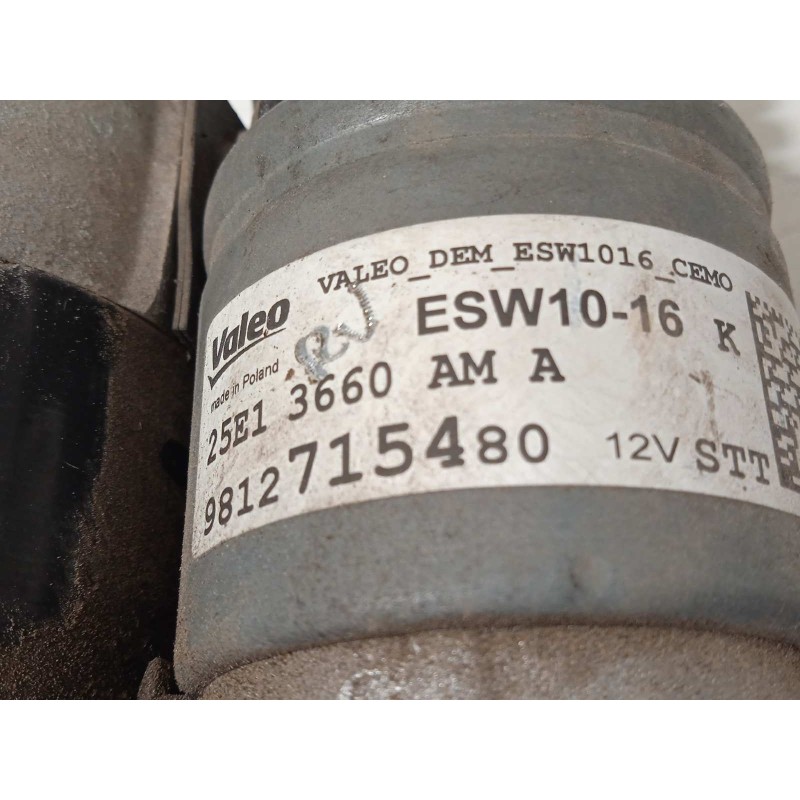 Recambio de motor arranque para ds 3 crossback 1.2 12v puretech referencia OEM IAM 9812715480  ESW1016