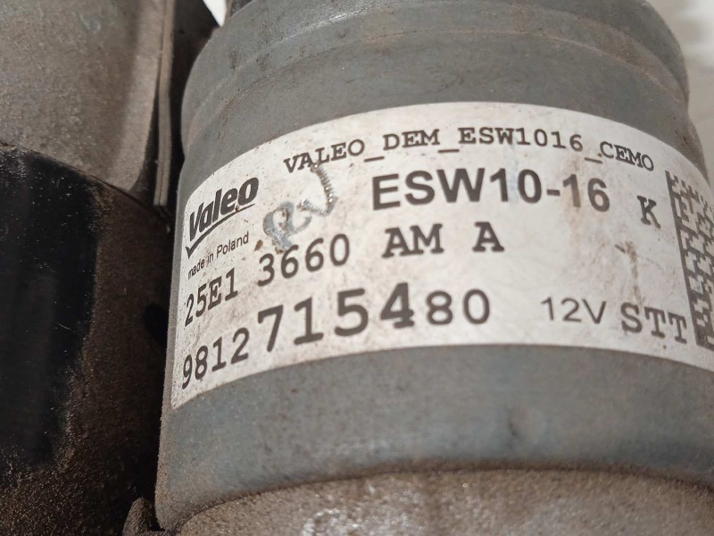 Recambio de motor arranque para ds 3 crossback 1.2 12v puretech referencia OEM IAM 9812715480  ESW1016