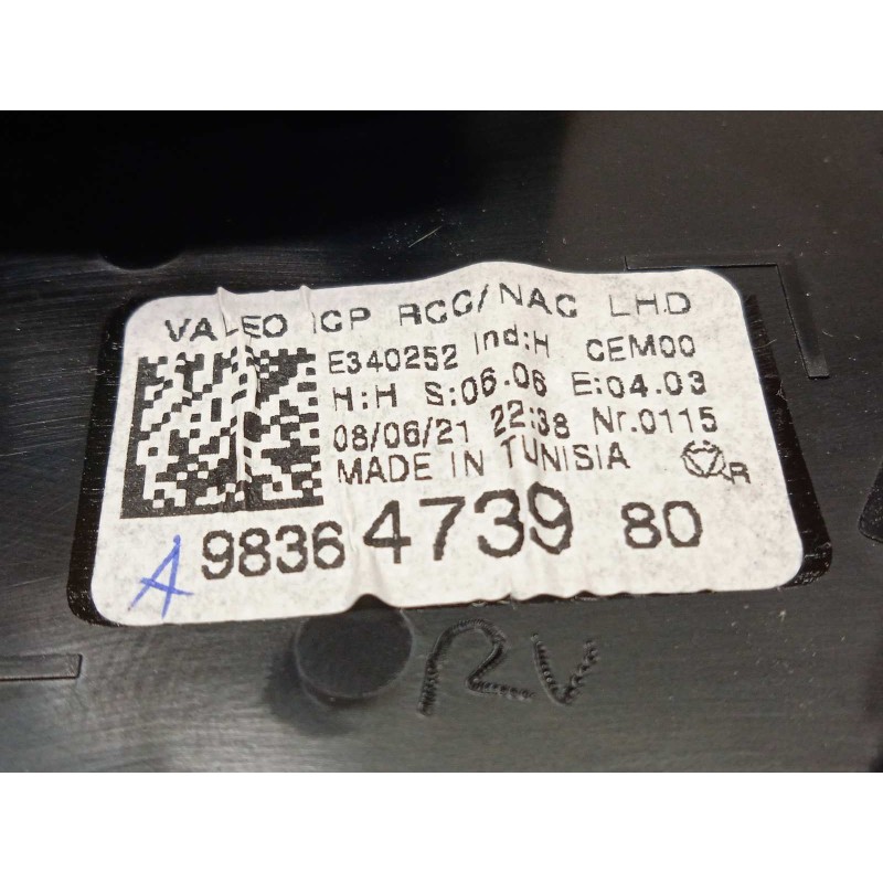 Recambio de mando climatizador para ds 3 crossback 1.2 12v puretech referencia OEM IAM 9836473980  