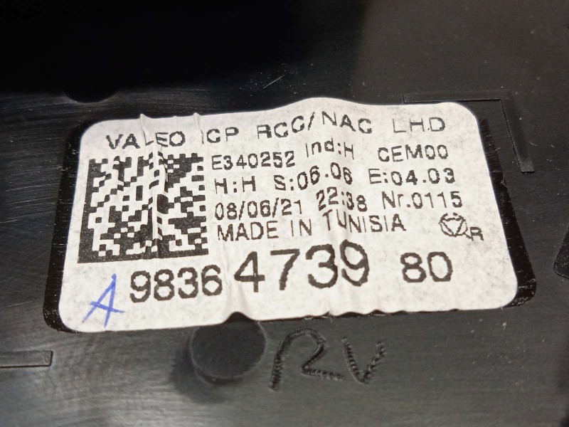 Recambio de mando climatizador para ds 3 crossback 1.2 12v puretech referencia OEM IAM 9836473980  