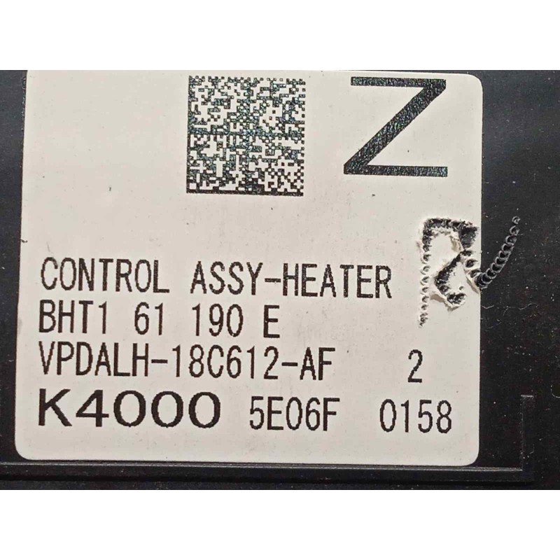 Recambio de mando climatizador para mazda 3 lim. () 2.2 turbodiesel cat referencia OEM IAM BHT161190E  