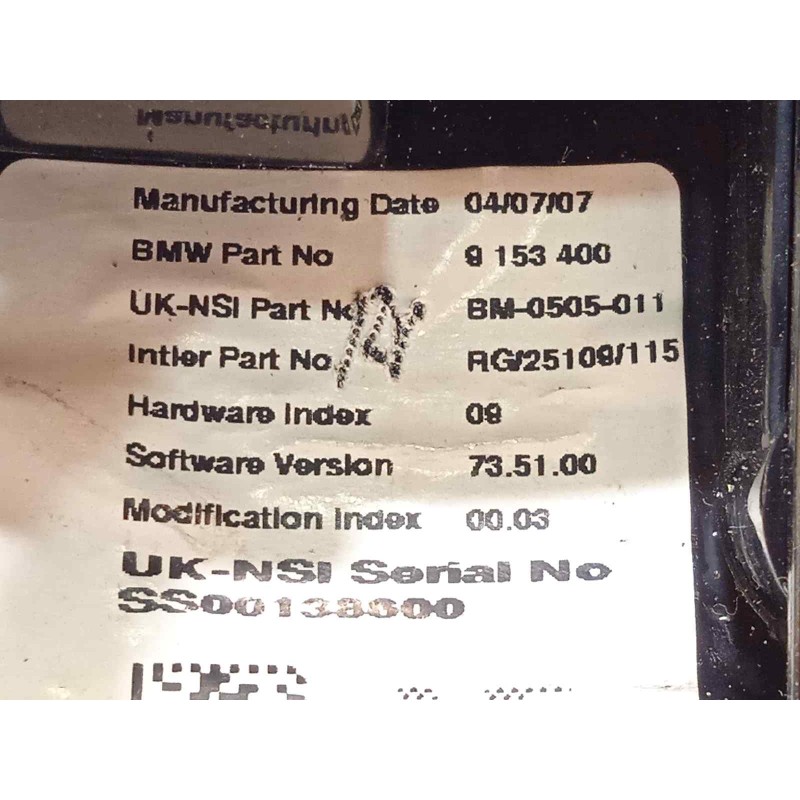 Recambio de cuadro instrumentos para mini mini (r56) cooper referencia OEM IAM 9153400  62109325809