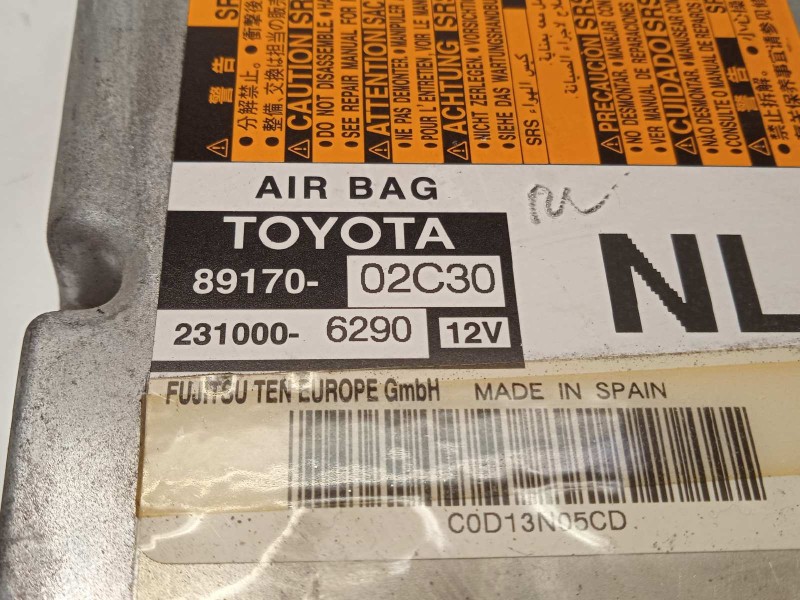 Recambio de centralita airbag para toyota auris 1.8 16v (híbrido) referencia OEM IAM 8917002C30  2310006290