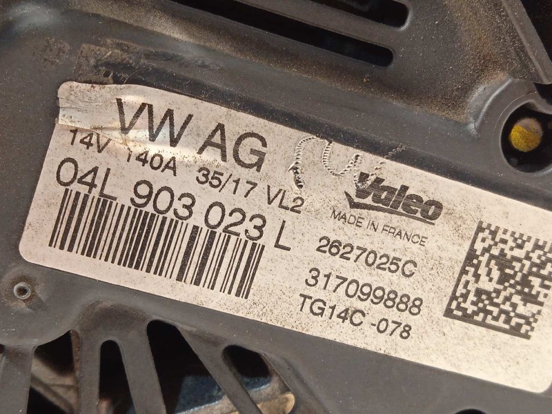 Recambio de alternador para skoda octavia combi (5e5) rs referencia OEM IAM 04L903023L  TG14C078