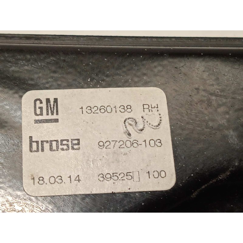 Recambio de elevalunas delantero derecho para opel zafira tourer 2.0 cdti cat referencia OEM IAM 13260138  