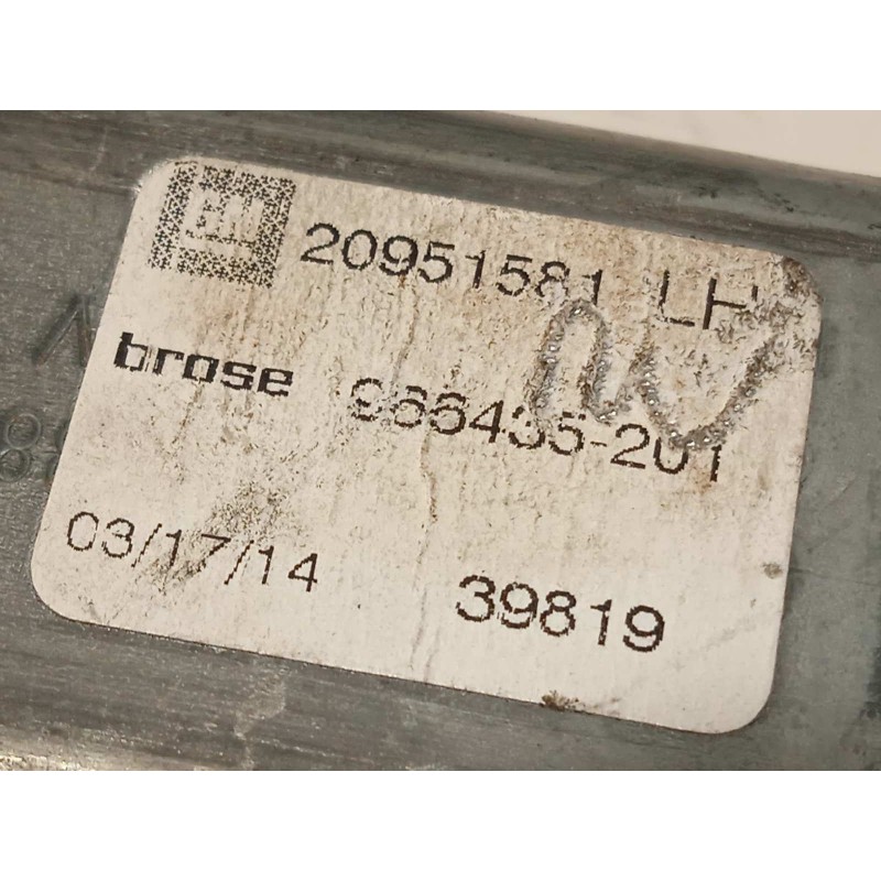 Recambio de elevalunas delantero izquierdo para opel zafira tourer 2.0 cdti cat referencia OEM IAM 13260137  