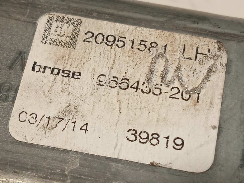 Recambio de elevalunas delantero izquierdo para opel zafira tourer 2.0 cdti cat referencia OEM IAM 13260137  