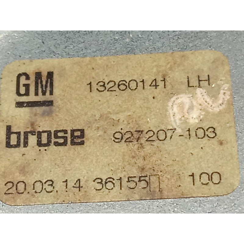 Recambio de elevalunas trasero izquierdo para opel zafira tourer 2.0 cdti cat referencia OEM IAM 13260141  