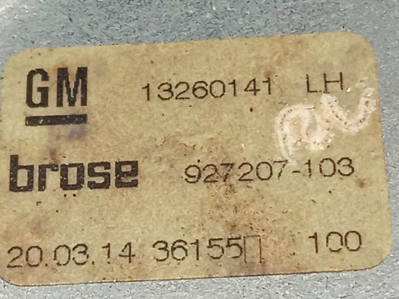 Recambio de elevalunas trasero izquierdo para opel zafira tourer 2.0 cdti cat referencia OEM IAM 13260141  